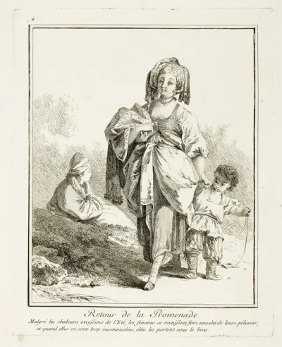 Return Walk, plate four from Suite de Divers Habillements de Peuples du Nord
