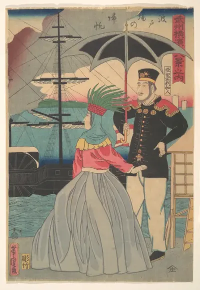 Returning Sails at the Wharves [American couple]