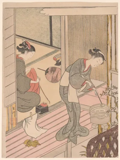 Returning Sails of the Towel Rack (Tenugui-kake no kihan), from the series "Eight Views of the Parlor (Zashiki hakkei)"