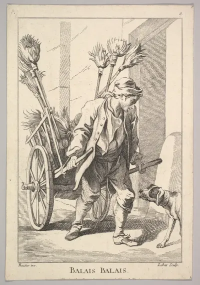 Reverse copy of Balais Balais (Brushes Brushes), plate 5 from "Le Cris de Paris" (The Cries of Paris)