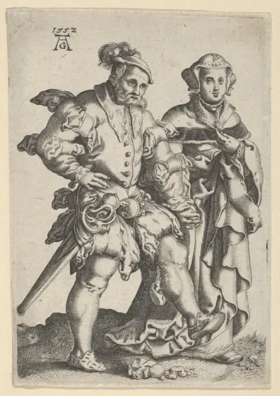 Reverse Copy of Dancing Couple, from "The Small Wedding Dancers"