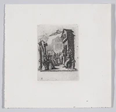 Reverse Copy of Jésus Comparait Devant Caiphe (Jesus Appears Before Caiaphas), from La Petite Passion (The Little Passion)