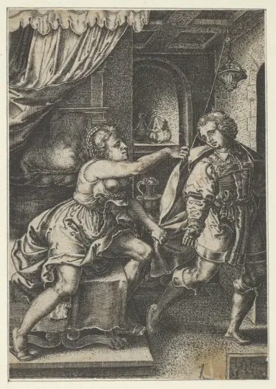 Reverse Copy of Joseph and Potiphar's Wife, from The Story of Joseph