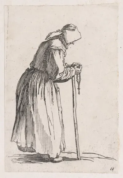 Reverse Copy of La Mendainte au Rosaire (The Female Beggar with a Rosary), from Les Gueux suite appelée aussi Les Mendiants, Les Baroni, ou Les Barons (The Beggars, also called the Barons)