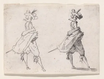 Reverse Copy of Le Gentilhomme au Manteau Posé sur la Hanche (Gentleman with his Mantle on his Hip), from "Les Caprices" Series A, The Florence Set