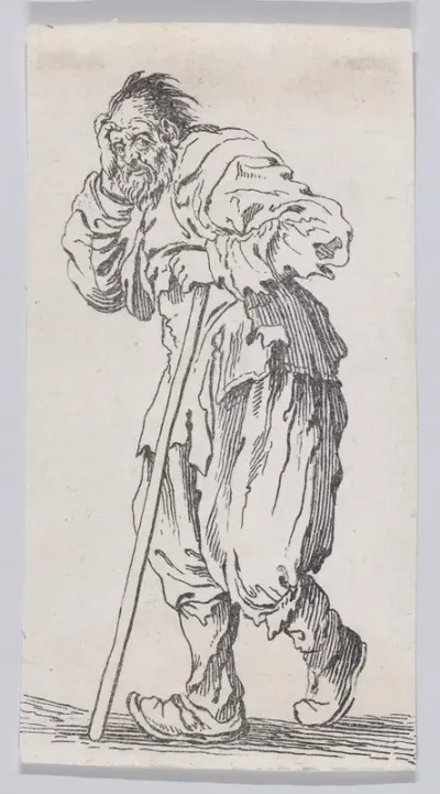 Reverse Copy of Le Gueux Appuyé sur son Baton (The Beggar Leaning on His Cane), from "Les Gueux suite appelée aussi Les Mendiants, Les Baroni, ou Les Barons" (The Beggars, also called the Barons)