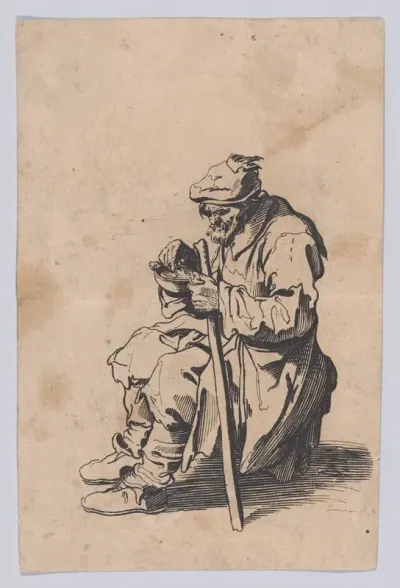 Reverse Copy of Le Gueux Assis et Mangeant (The Beggar Sitting and Eating), from Les Gueux suite appelée aussi Les Mendiants, Les Baroni, ou Les Barons (The Beggars, also called the Barons)