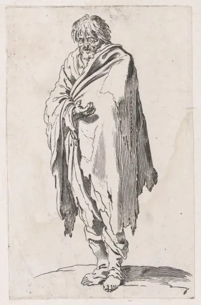 Reverse Copy of Le Mendiant a la Tête Découverte et aux Pieds Nus (The Beggar with Bare Head and Feet), from Les Gueux suite appelée aussi Les Mendiants, Les Baroni, ou Les Barons (The Beggars, also called the Barons)