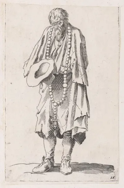 Reverse Copy of Le Mendiant au Rosaire (The Beggar with a Rosary), from Les Gueux suite appelée aussi Les Mendiants, Les Baroni, ou Les Barons (The Beggars, also called the Barons)