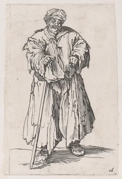 Reverse Copy of Le Mendiant Obèse aux Yeux Baissés (The Obese Beggar with Lowered Eyes), from Les Gueux suite appelée aussi Les Mendiants, Les Baroni, ou Les Barons (The Beggars, also called the Barons)