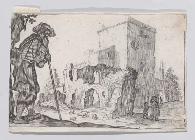 Reverse Copy of Le Patre et les Ruines (The Shepherd and the Ruins), from "Les Caprices" Series A, The Florence Set