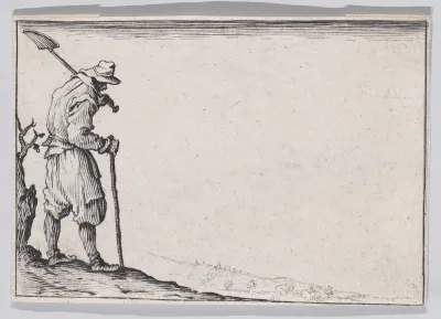 Reverse Copy of Le Paysan Portant sa Pelle sur L'Épaule (The Peasant Carrying his Shovel over his Shoulder), from "Les Caprices" Series A, The Florence Set