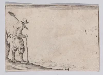 Reverse Copy of Le Paysan Portant sa Pelle sur L'Épaule (The Peasant Carrying his Shovel over his Shoulder), from Les Caprices Series A, The Florence Set