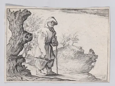 Reverse Copy of Le Paysan Portant son Sac (The Peasant Carrying his Sack), from "Les Caprices" Series A, The Florence Set