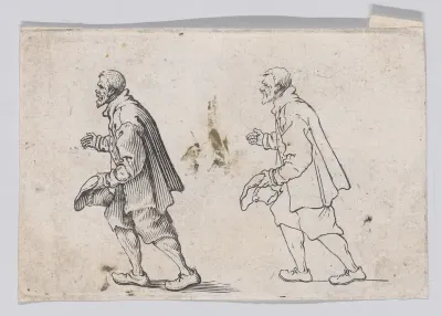 Reverse Copy of Le Paysan Qui Salue (The Peasant who Bows), from "Les Caprices" Series A, The Florence Set