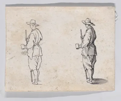 Reverse Copy of Le Paysan Tenant un Gobelet (The Peasant Holding a Cup), from "Les Caprices" Series A, The Florence Set
