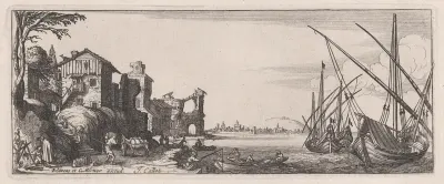 Reverse Copy of Le Petit Port appelé aussi Le Port de Mer (The Small Port, also called the Sea Port), from "Les Quatre Paysages" (The Four Landscapes)