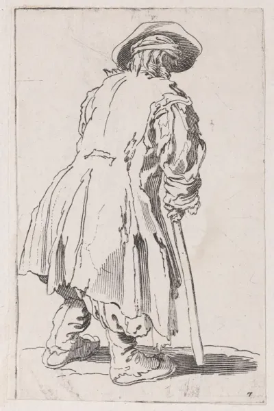 Reverse Copy of Le Vieux Mendiat a une Seule Béquille (The Old Beggar with One Crutch), from Les Gueux suite appelée aussi Les Mendiants, Les Baroni, ou Les Barons (The Beggars, also called the Barons)