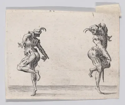 Reverse Copy of Les Deux Pantalons se Tournant le Dos (Two Men in Pantsuits Turned Away from Each Other), from "Les Caprices"