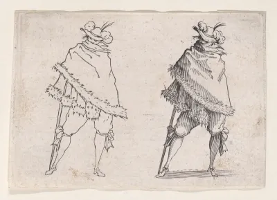 Reverse Copy of L'Homme Enroulé dans son Manteau (Man Wrapped in his Mantle), from "Les Caprices" Series A, The Florence Set