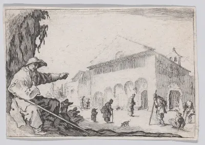 Reverse Copy of L'Hospice (The Almshouse), from "Les Caprices" Series A, The Florence Set