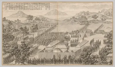 Rewards to Generals and Officers in Quelling the Uigurs: from Battle Scenes of the Quelling of Rebellions in the Western Regions, with Imperial Poems