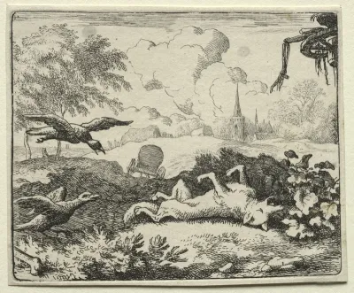 Reynard the Fox:  Reynard Feigns Death