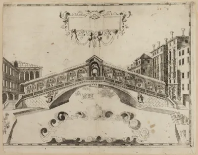 Rialto-broen i Venedig (Il famoso Ponte di Rialto in Venetia)