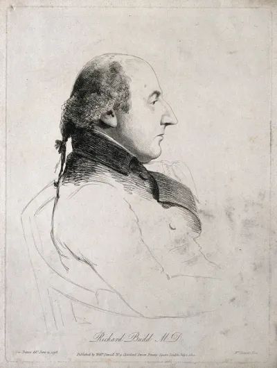 Richard Budd. Soft-ground etching by W. Daniell after G. Dance, 1798