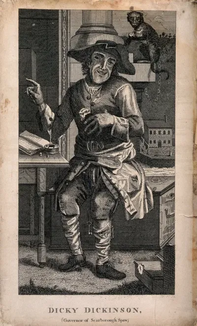 Richard Dickinson, an eccentric from Scarborough, who imagines himself a king with his pet monkey
