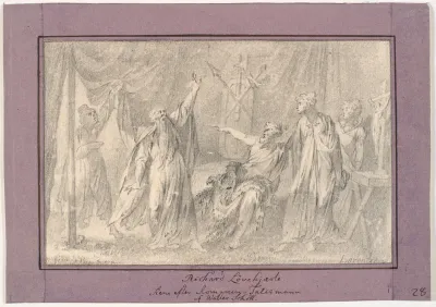 Richard Løvehjerte. Scene fra romanen "The Talisman" (1825) af Walter Scott