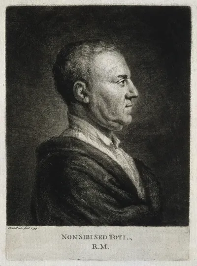 Richard Mead. Etching by A. Pond, 1739
