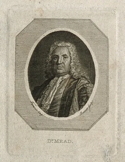 Richard Mead. Line engraving by Barrett, 1795, after A. Ramsay