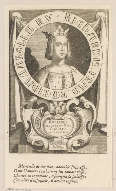 Richarde espouse du roy Charles dict le Gros