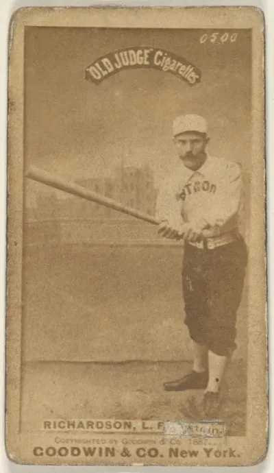 Richardson, Left Field, Boston, from the Old Judge series (N172) for Old Judge Cigarettes