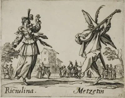 Riciulina - Metzetin, plate 8 from Balli di Sfessania