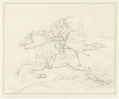 Ridder met een vrouw te paard