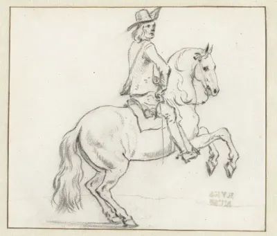 Rider on a Horse in Levade