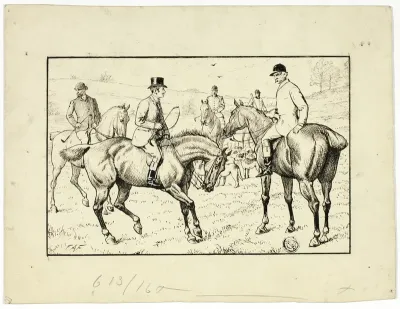 Riders and Dogs at Hunt