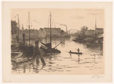 Riedijkshaven in Dordrecht bij avond