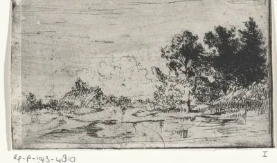 Rietgedekte hut aan het water