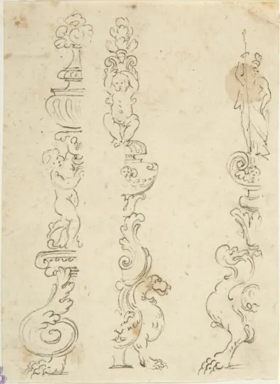 Right and Left Halves of Three Candelabras