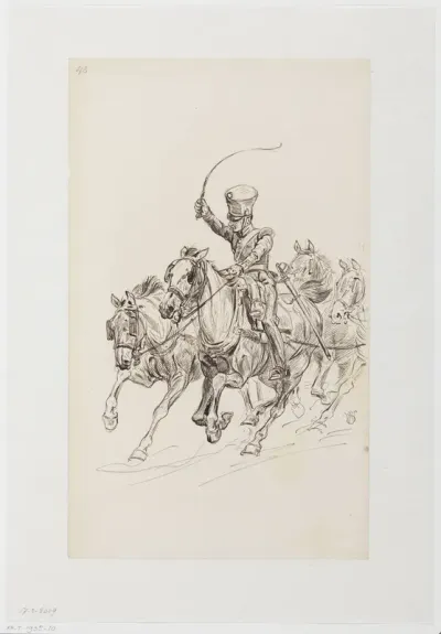 Rijdende artillerie in galop