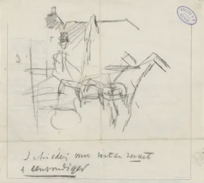 Rijtuig met twee paarden in Amsterdam