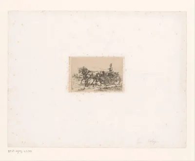 Rijtuig met twee paarden