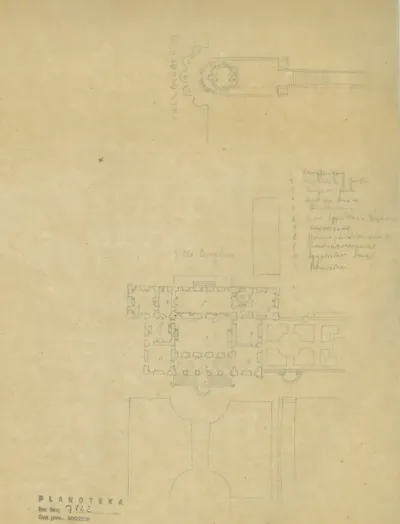 Rimske teme, studija tlocrta Ville Barberini; studija tlocrta Ville Borghese