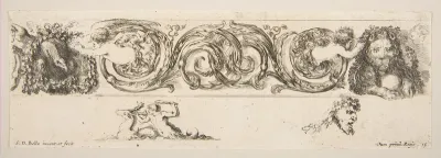 Rinceaux with Eagle and Lion, plate 15 from "Decorative friezes and foliage" (Ornamenti di fregi e fogliami)