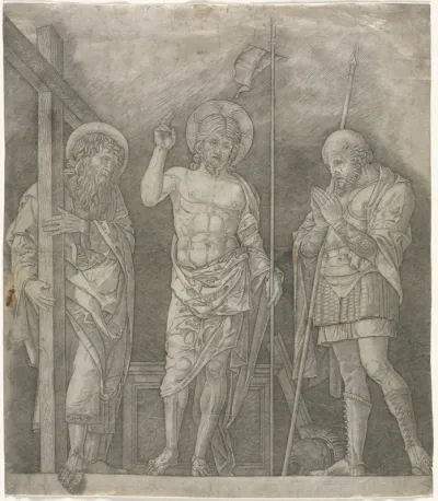 Risen Christ Between Saints Andrew and Longinus