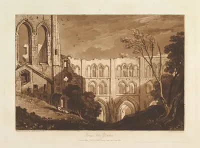 Rivaux Abbey, Yorkshire, part X, plate 51 from "Liber Studiorum"