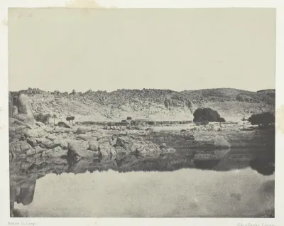 Rive Septentrionale du Nil (Village d'Abou-Koli), Vue Prise au Nord de Philoe; Nubie, plate 84 from the album "Egypte, Nubie, Palestine et Syrie" (1852)